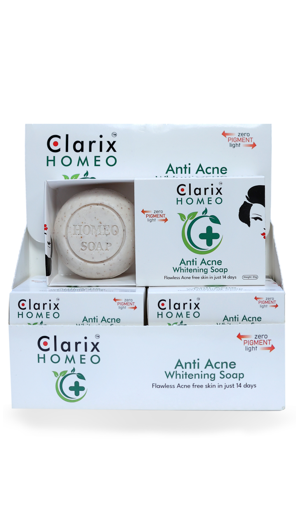 Clarix Homeo Anti-Acne & Whitening Soap – (85g)